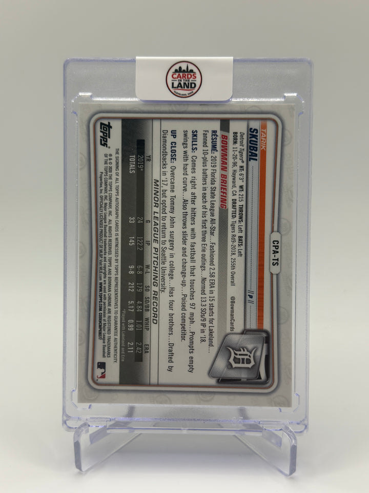 2020 Bowman Chrome Tarik Skubal Auto /299 1st