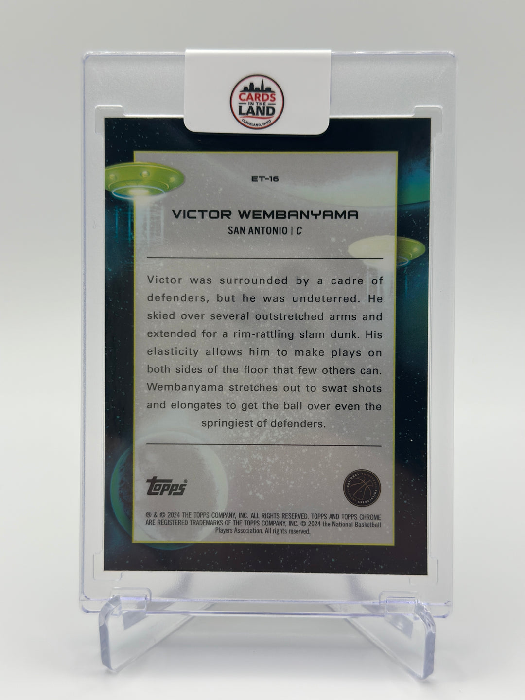 2023-24 Topps Cosmic Chrome Victor Wembanyama Extraterrestrial Talent ET-16