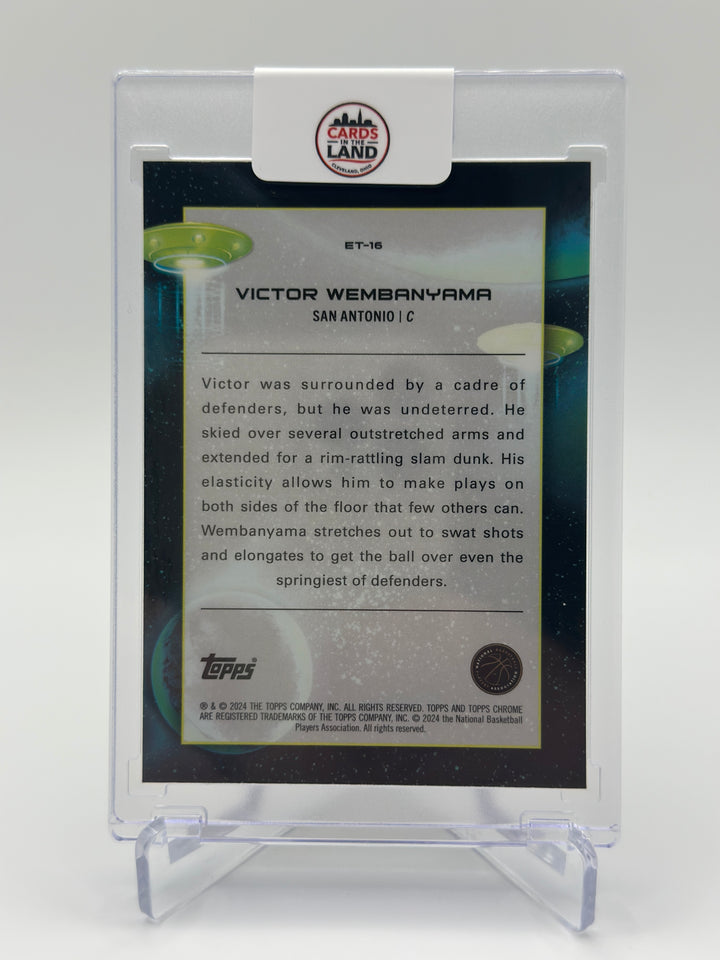 2023-24 Topps Cosmic Chrome Victor Wembanyama Extraterrestrial Talent ET-16