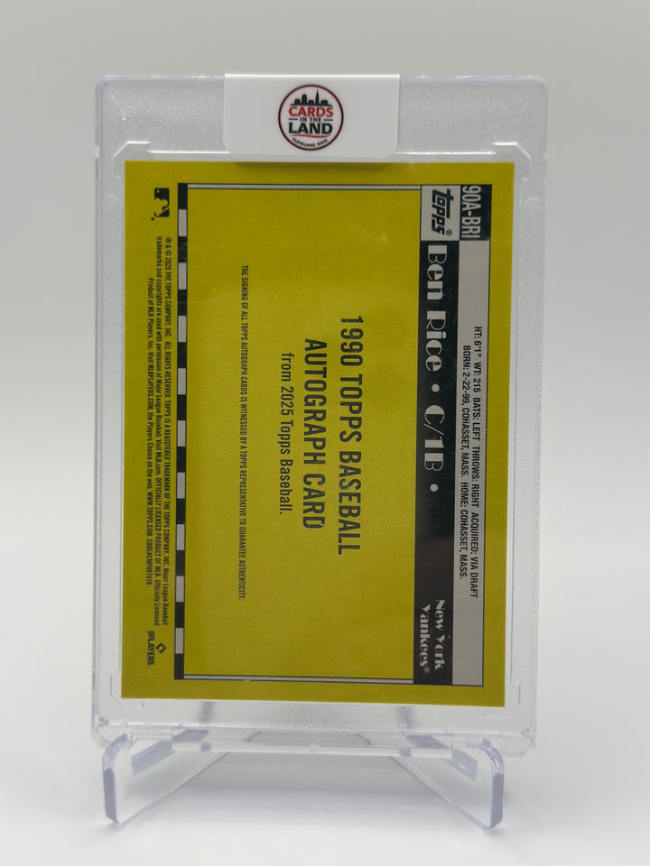 2025 Topps Ben Rice Auto 1990's #90A-BRI