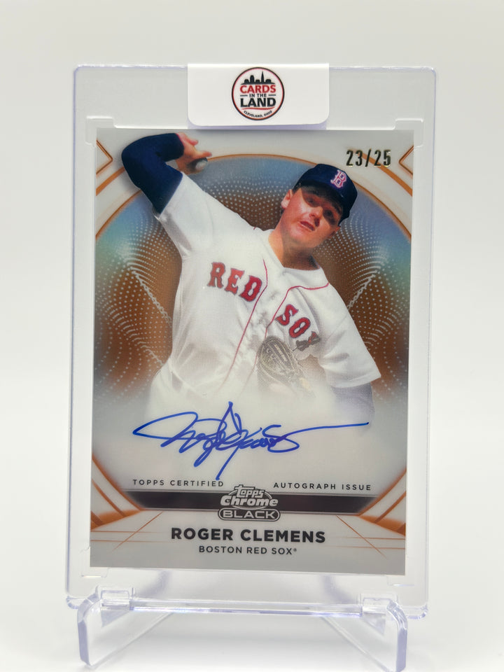 2025 Topps Chrome Black Roger Clemens Ivory Auto /25
