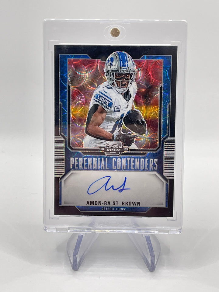 2023 Contenders Optic Amon-Ra St. Brown Perennial Contenders Black Choice Auto /25