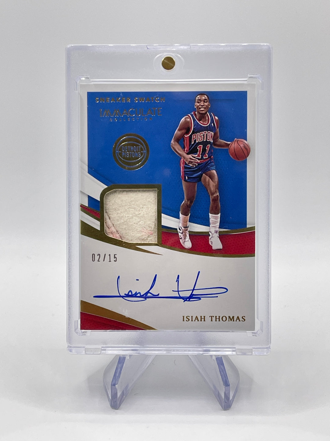 2020/21 Immaculate Isiah Thomas SNS-IST Sneaker Swatch Auto /15