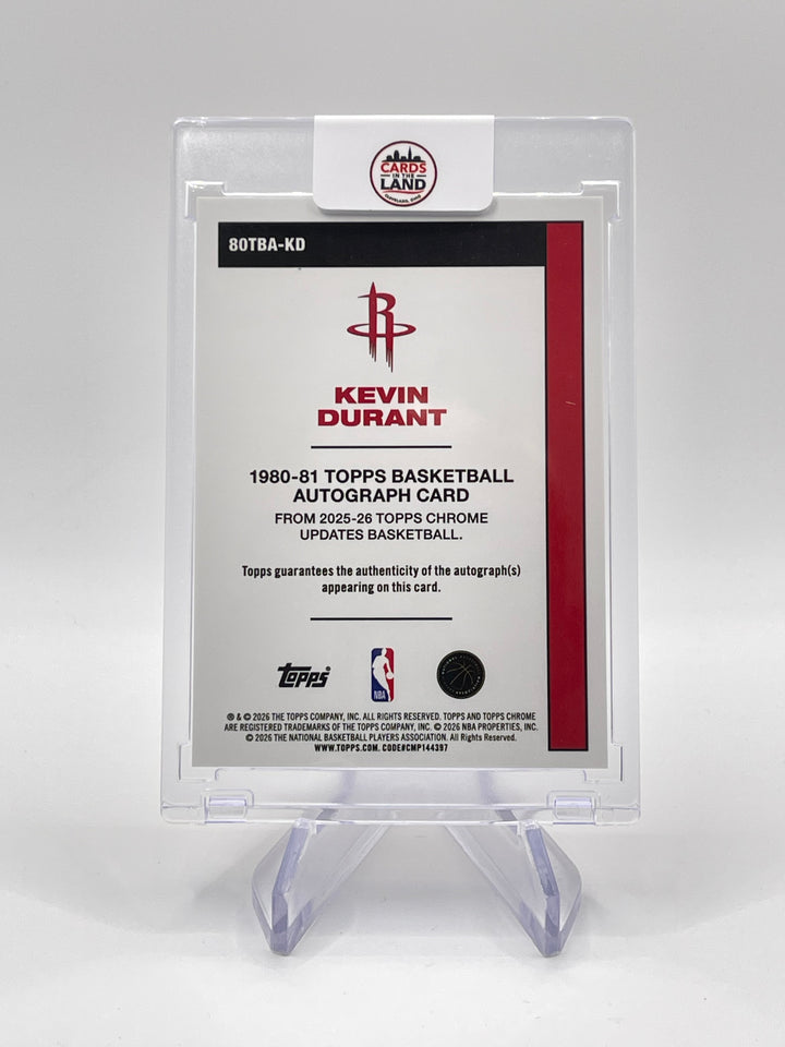 2025-26 Topps Chrome Kevin Durant #80TBA-KD Orange Geometric Auto /25