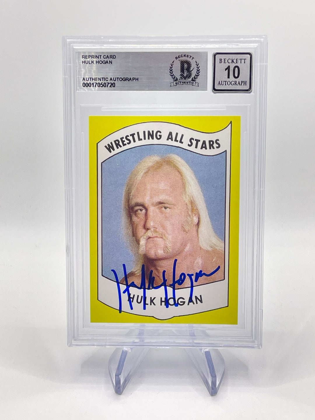 1982 Wrestling All Stars Reprint Hulk Hogan Auto BGS 10
