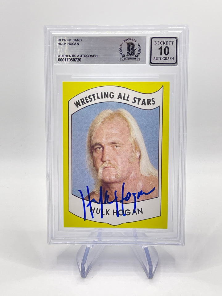 1982 Wrestling All Stars Reprint Hulk Hogan Auto BGS 10