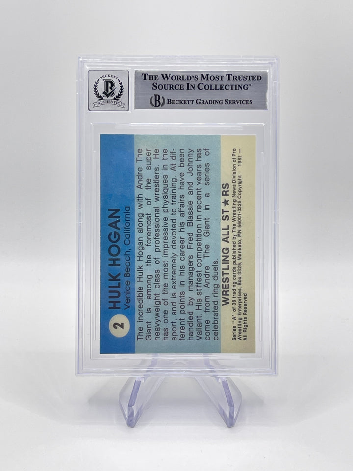 1982 Wrestling All Stars Reprint Hulk Hogan Auto BGS 10