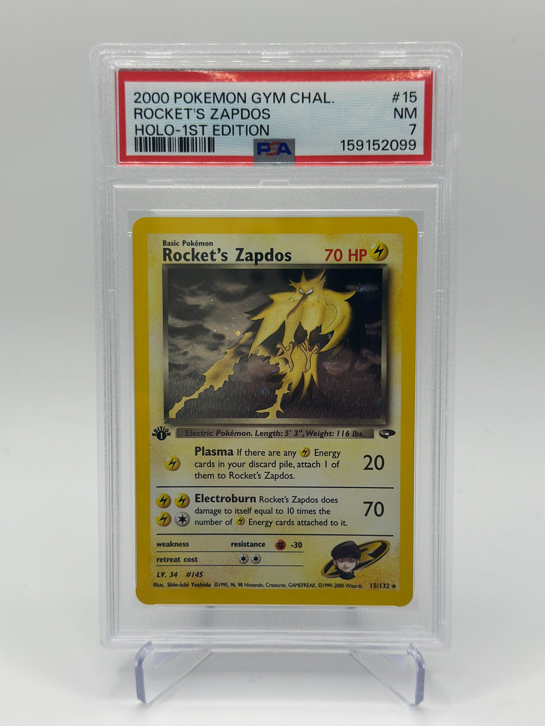 Pokémon 2000 Rocket's Zapdos 15/132 PSA 7
