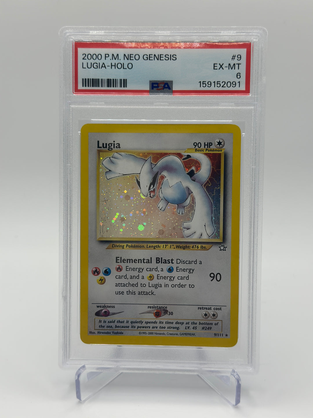 Pokémon 2000 Lugia NEO Genesis 9/111 PSA 6 – Cards in The Land