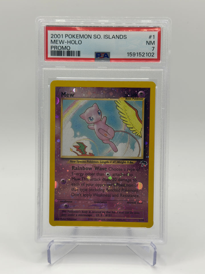 Pokémon 2001 Southern Islands Mew Holo Promo 1/18 PSA 7