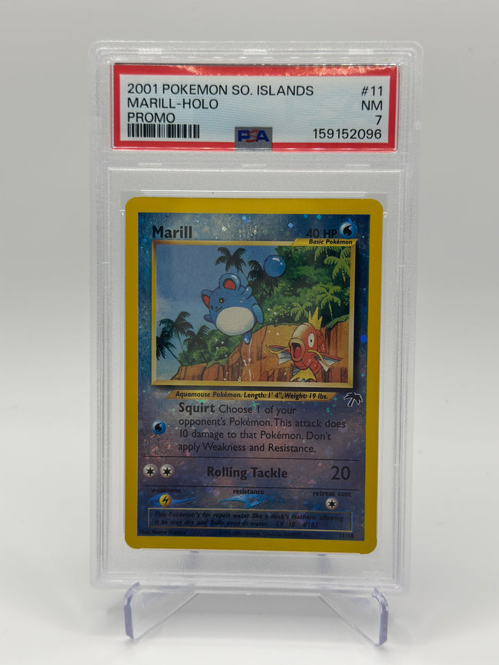 Pokémon 2001 Southern Islands Marill Holo Promo 11/18 PSA 7