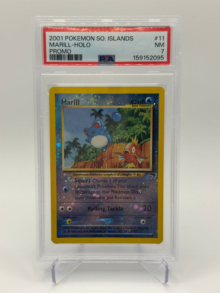 Pokémon 2001 Southern Islands Marill Holo Promo 11/18 PSA 7