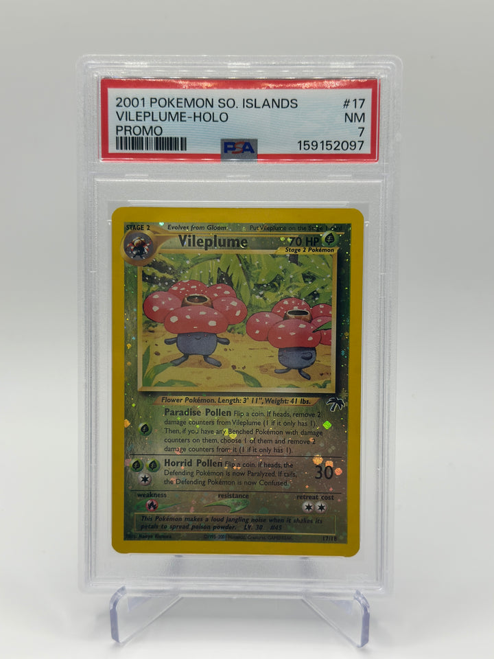 Pokémon 2001 Southern Islands Vileplume Holo Promo 17/18 PSA 7