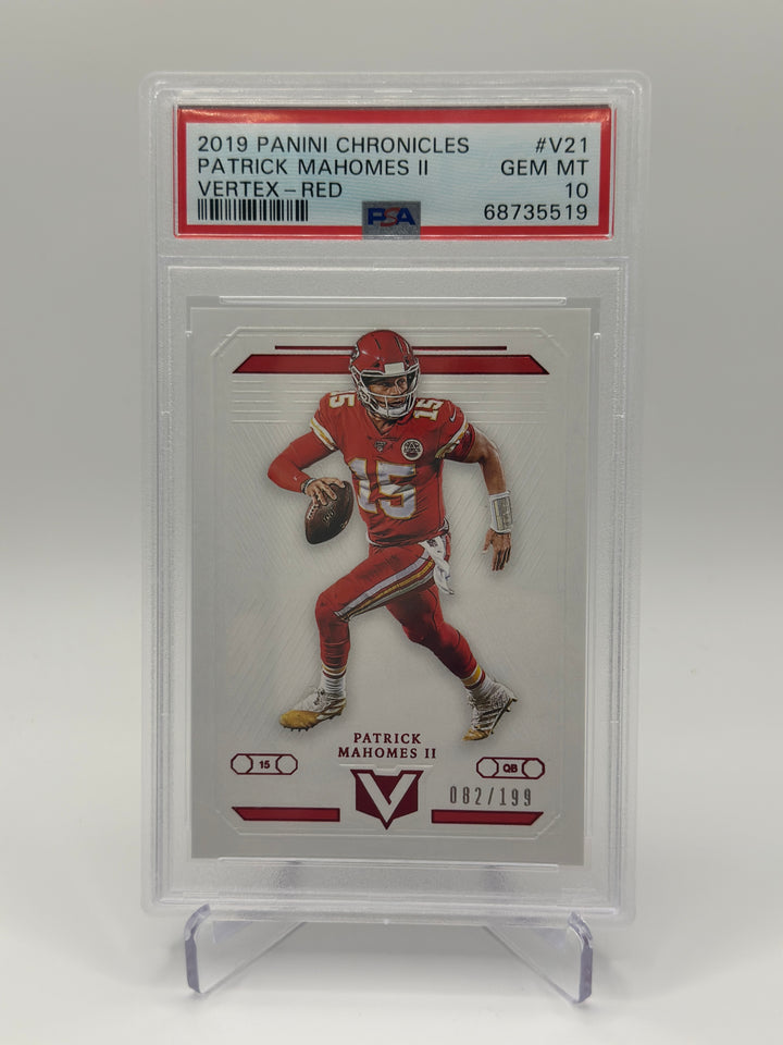 2019 Chronicles Patrick Mahomes II Vertex Red PSA 10
