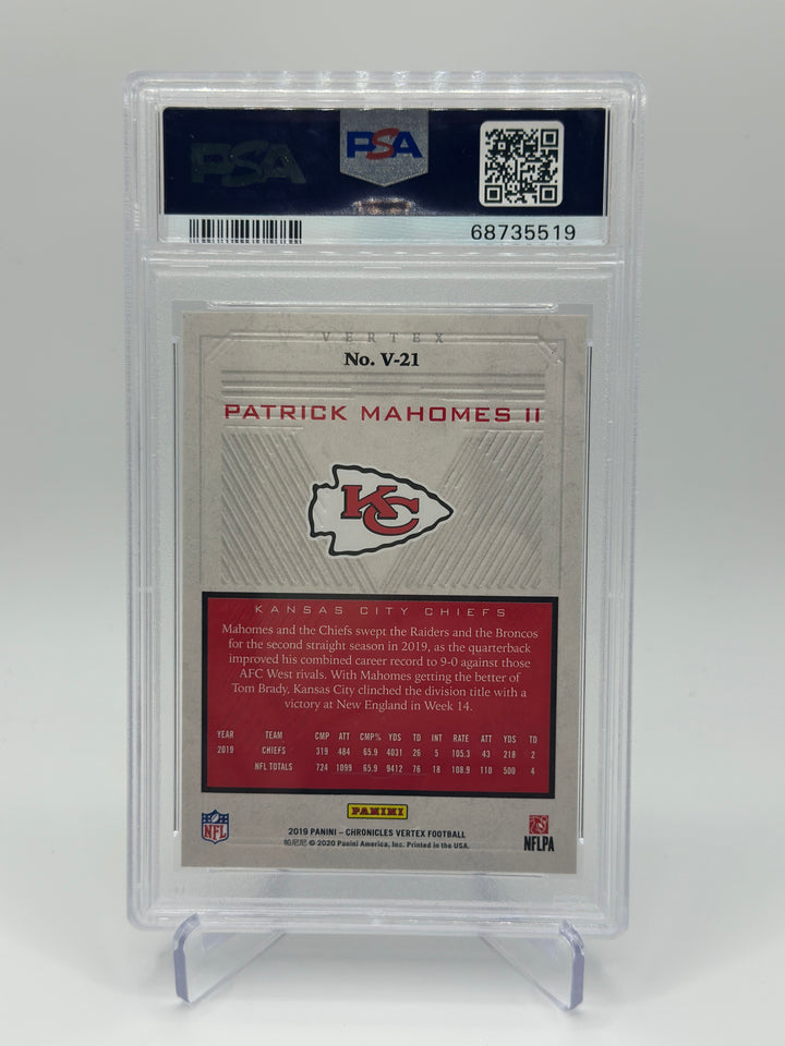 2019 Chronicles Patrick Mahomes II Vertex Red PSA 10