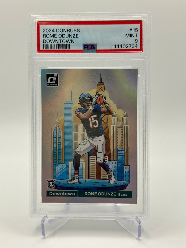 2024 Donruss Rome Odunze Downtown #15 PSA 9