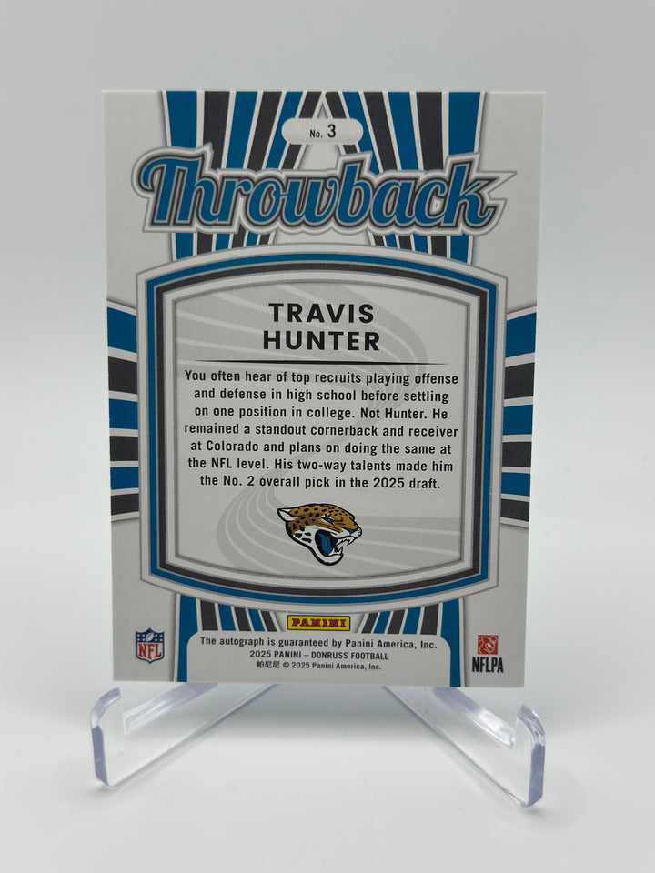 2025 Doruss Travis Hunter Throwback Auto /49