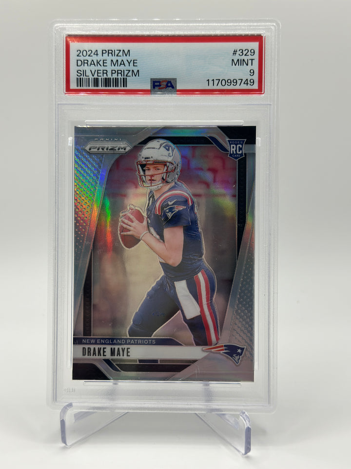 2024 Prizm Drake Maye Silver Prizm #329 PSA 9