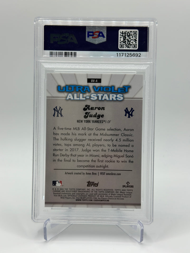 2024 Topps Chrome Aaron Judge Ultraviolet All-Stars #UV4 PSA 10