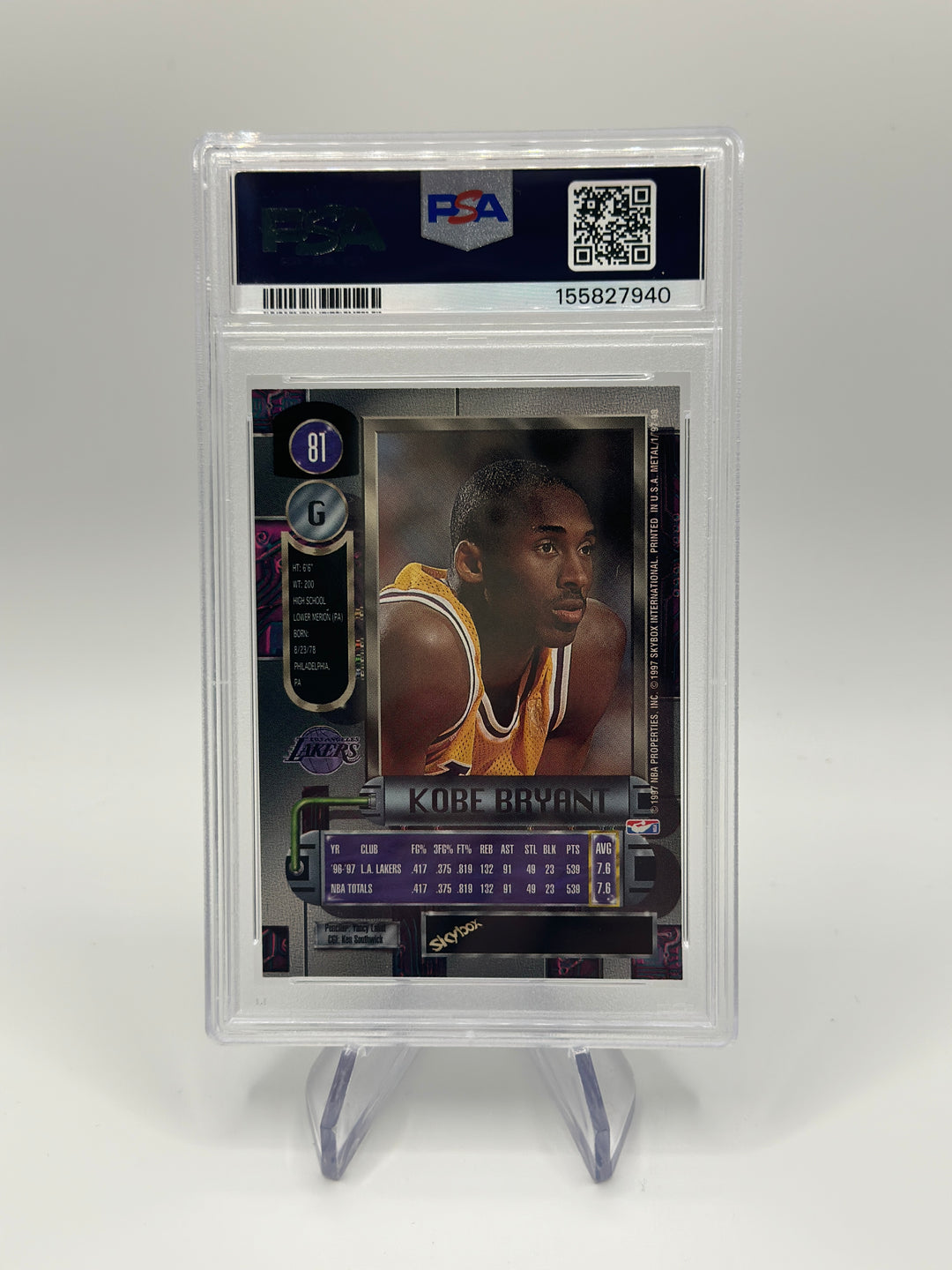 1997 Metal Universe Kobe Bryant #81 PSA 8