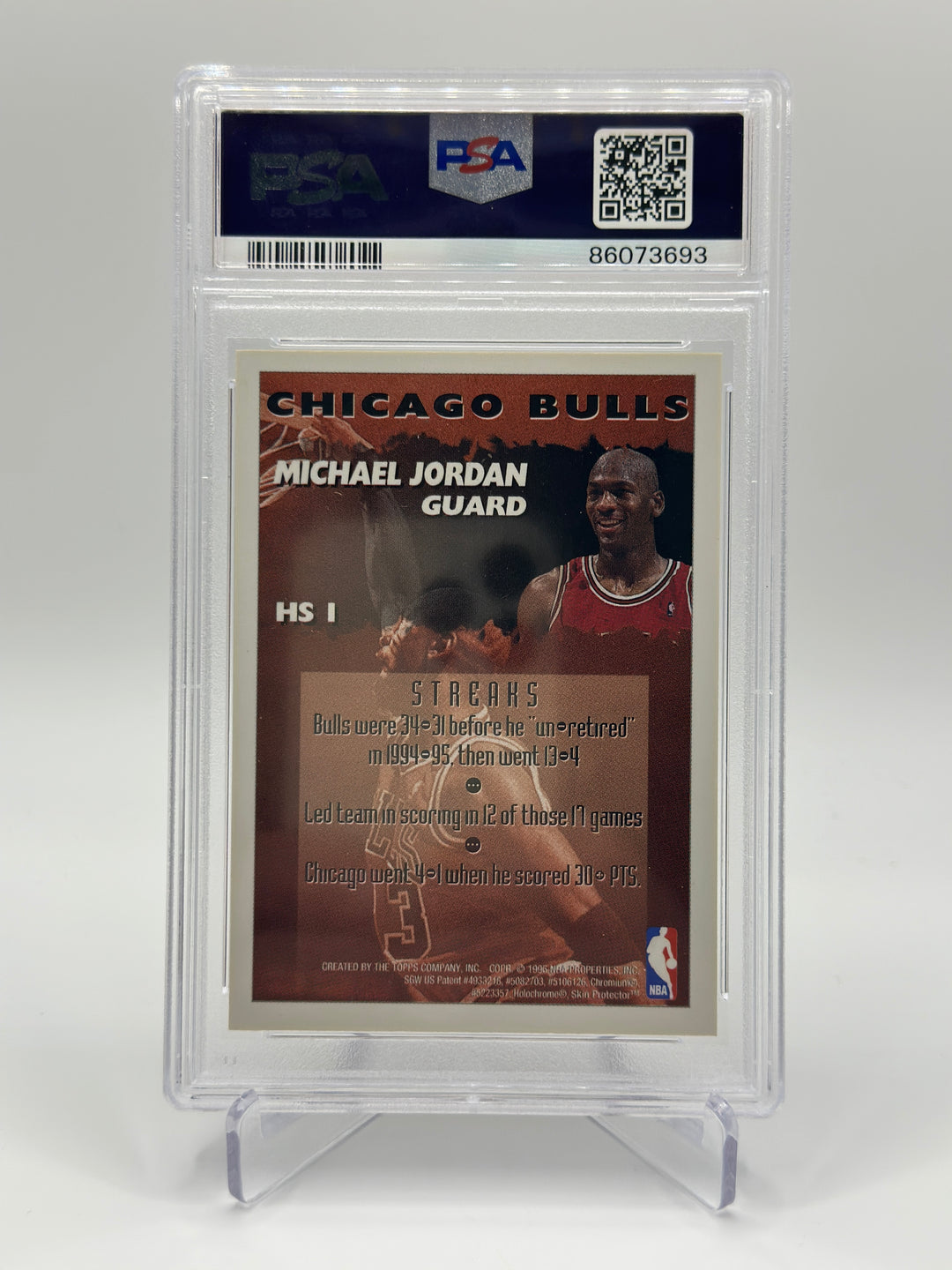 1995 Finest Hot Stuff Michael Jordan #HS1 PSA 8