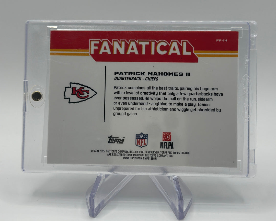 2025 Topps Chrome Patrick Mahomes II Fanatical #FF-14
