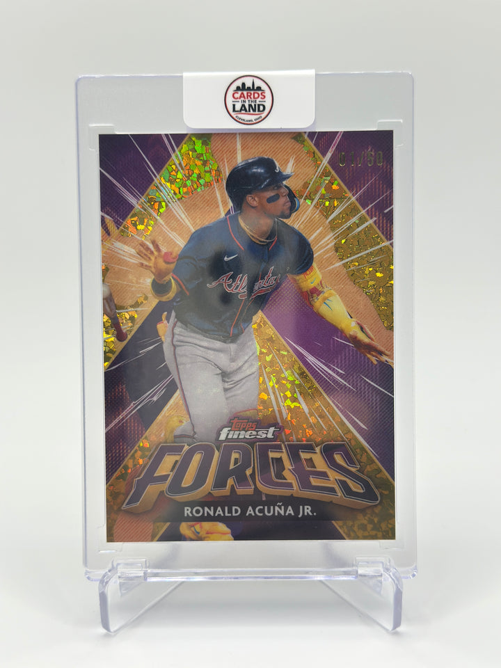2025 Topps Finest Ronald Acuna Jr Forces Gold /50