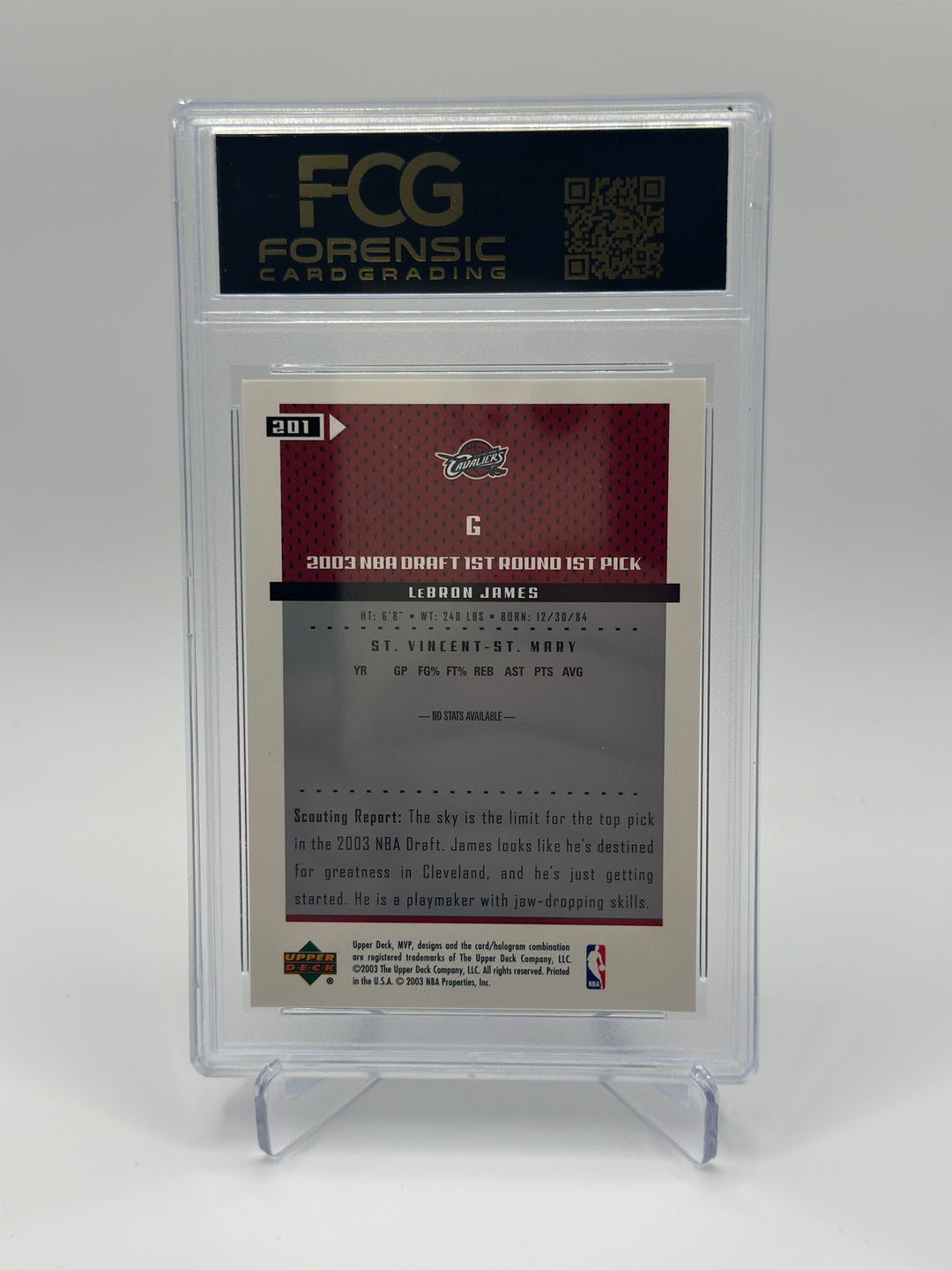 2003-04 Upper Deck Lebron James MVP #201 FCG 9.5