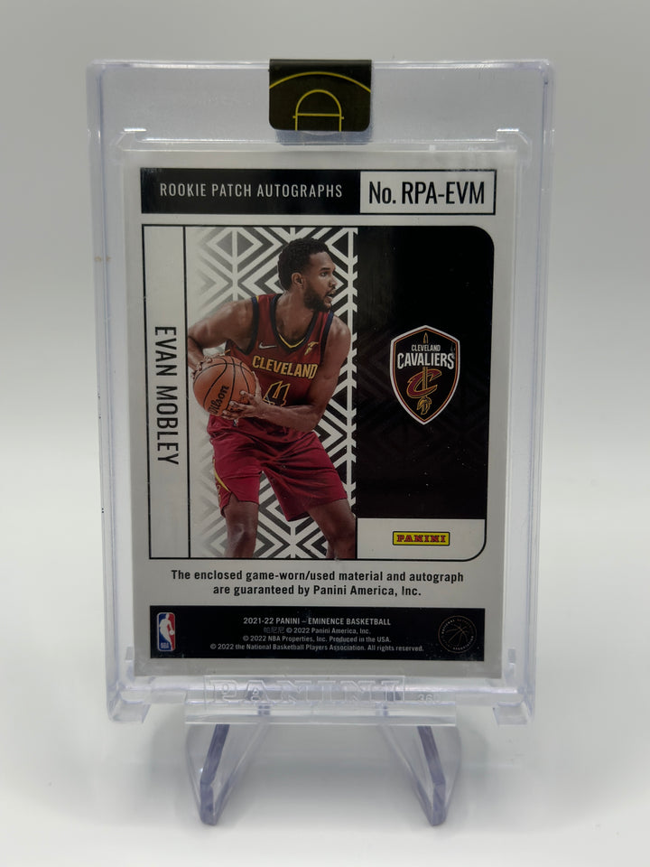 2021-22 Panini Eminence Evan Mobley RPA Rookie Patch Auto /5 #RPA-EVM