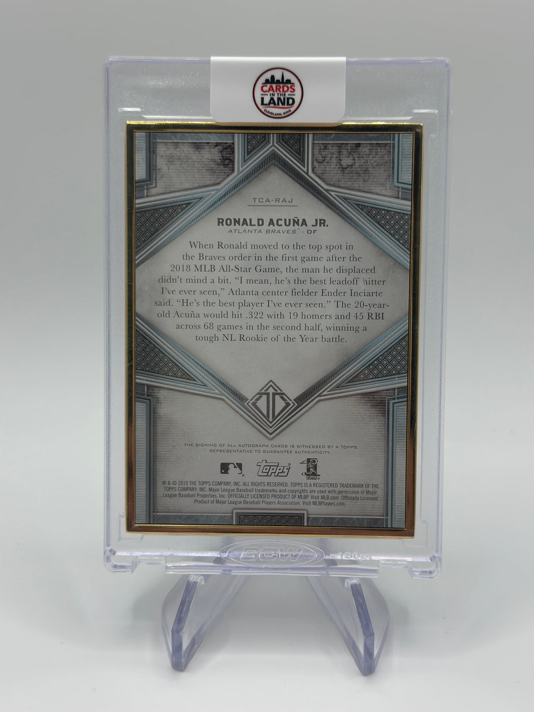 2019 Topps Transcendent Ronald Acuna Auto /25 #TCA-RAJ