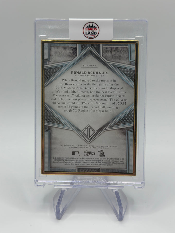 2019 Topps Transcendent Ronald Acuna Auto /25 #TCA-RAJ