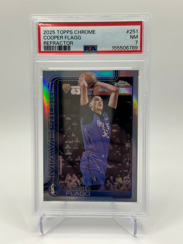 2025 Topps Chrome Cooper Flagg Refractor #251 PSA 7