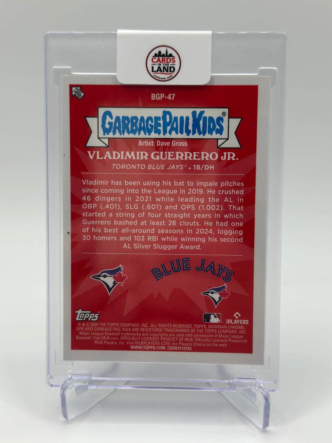 2025 Topps Chrome Vladimir Guerrero Jr. Garbage Pail Kids #BGP-47