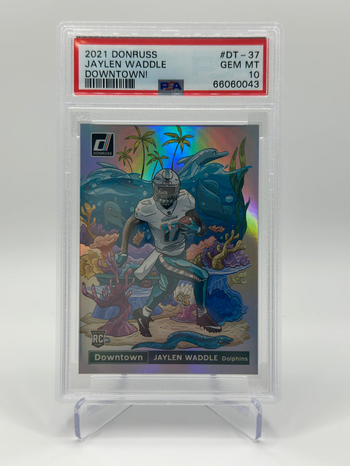 2021 Donruss Jaylen Waddle Downtown #DT-37 PSA 10