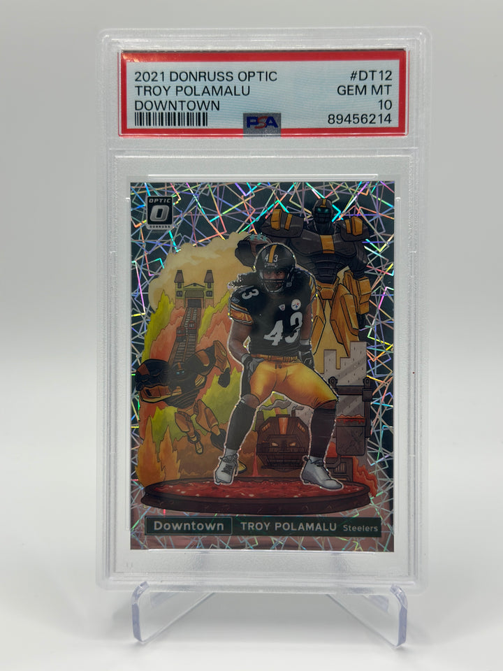 2021 Optic Troy Polamalu Downtown #DT12 PSA 10