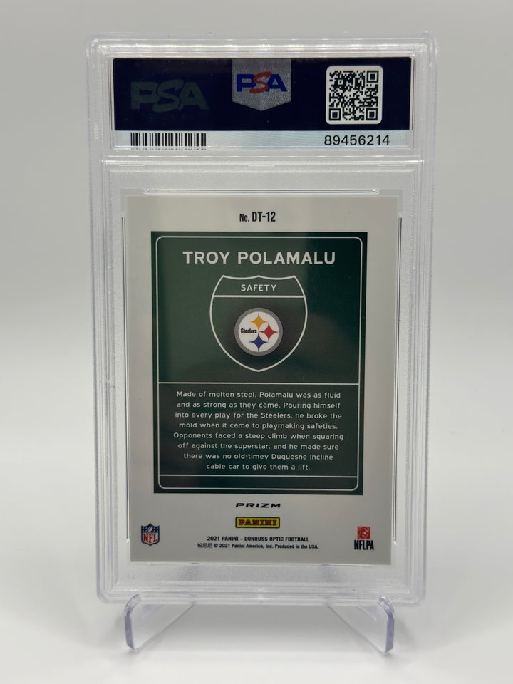 2021 Optic Troy Polamalu Downtown #DT12 PSA 10