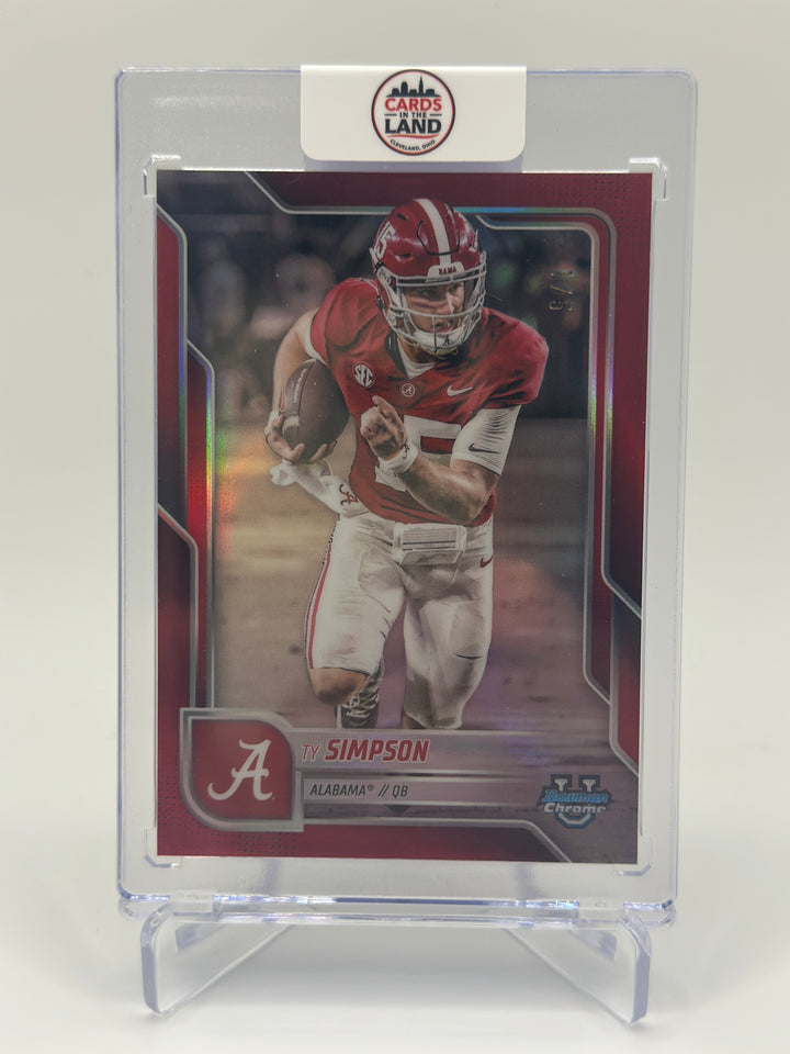 2025 Bowman Chrome U Ty Simpson Red /5