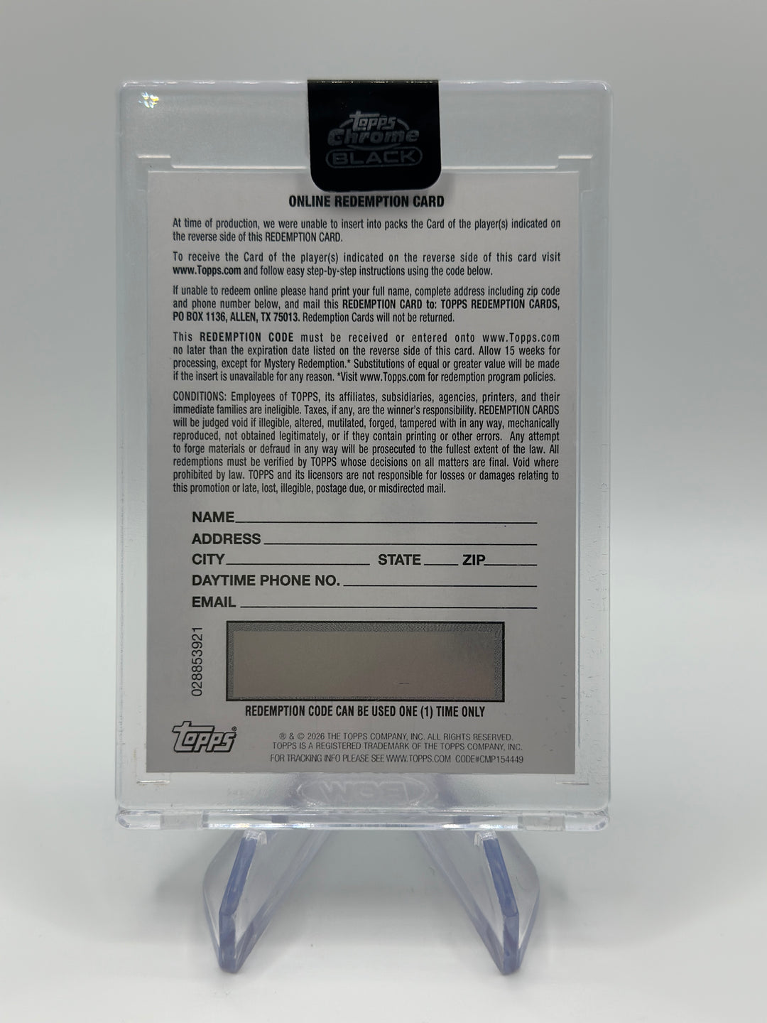 2026 Topps Chrome Black Munetaka Murakami Auto Gold /50 Redemption