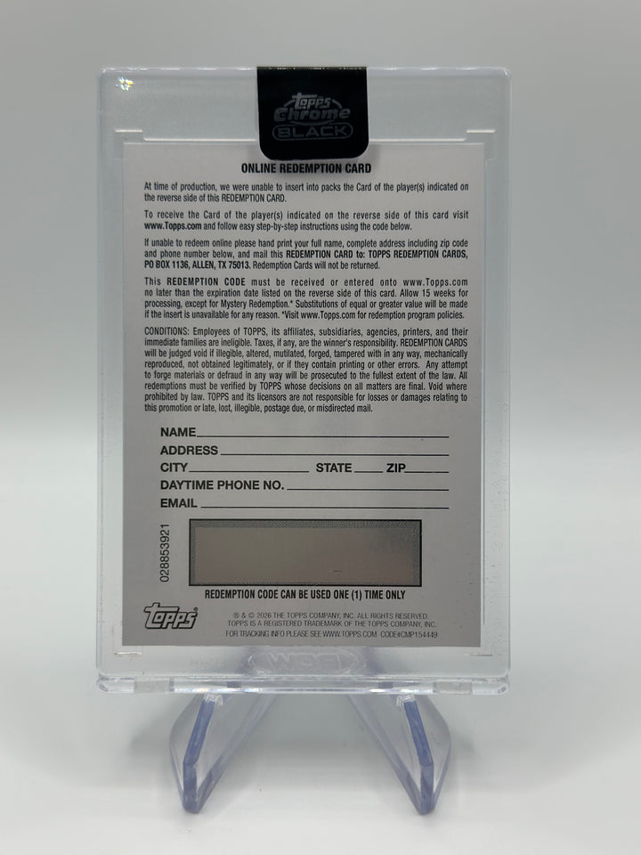 2026 Topps Chrome Black Munetaka Murakami Auto Gold /50 Redemption