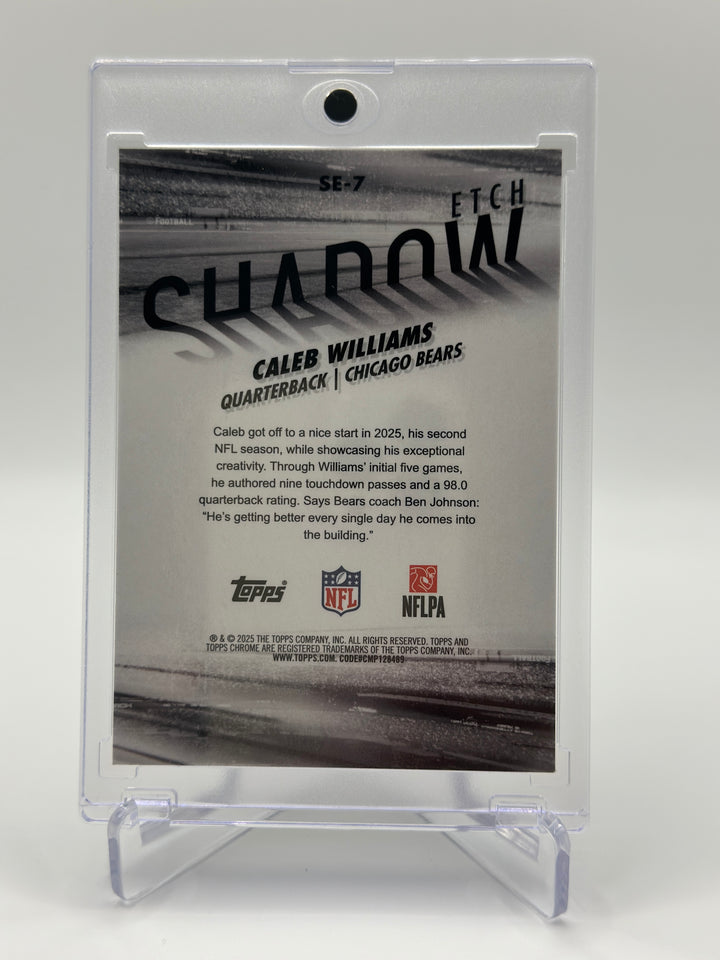 2025 Topps Chrome Caleb Williams Shadow Etch #SE-7