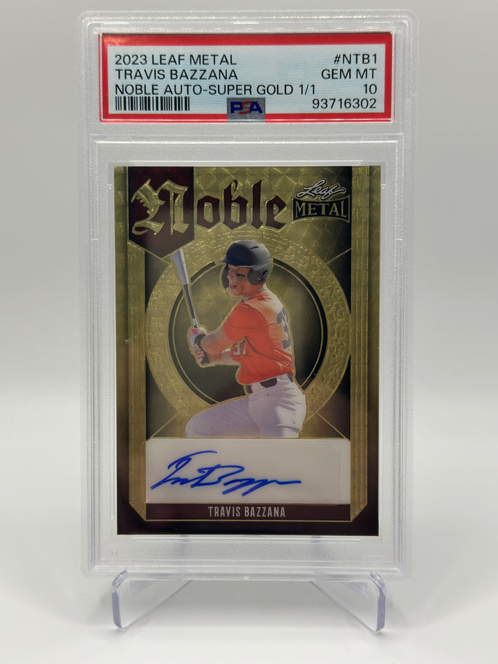 2023 Leaf Metal Travis Bazzana Noble Auto 1/1 PSA 10