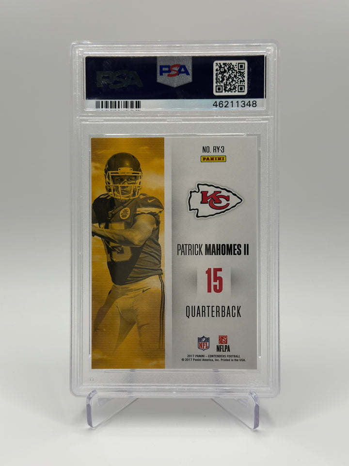 2017 Contenders Patrick Mahomes II ROY #RY-3 PSA 8