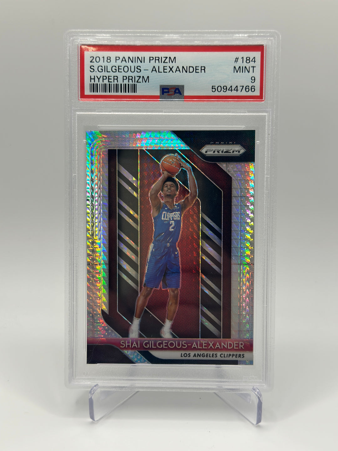 2018 Prizm Shai Gilgeous-Alexander Hyper Prizm #184 PSA 9