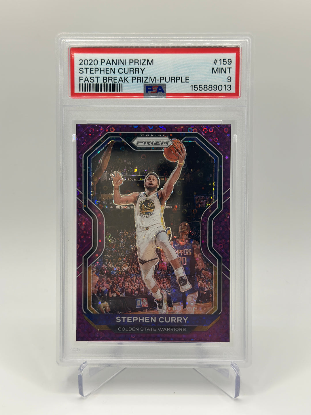2020 Prizm Stephen Curry Fast Break Purple #159 PSA 9