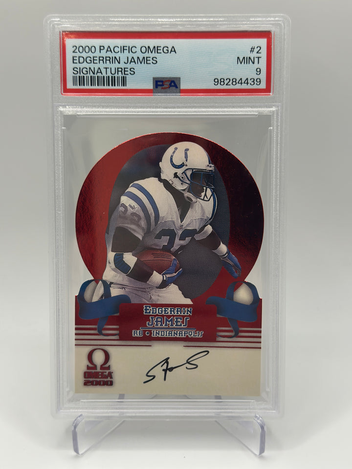 2000 Pacific Omega Edgerrin James Signatures #2 PSA 9