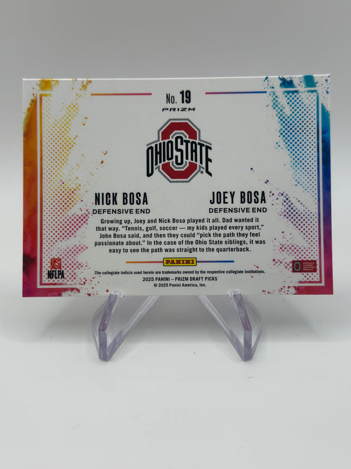 2025 Panini Prizm Draft Picks Nick Bosa Joey Bosa Dual Color Blast Ohio St