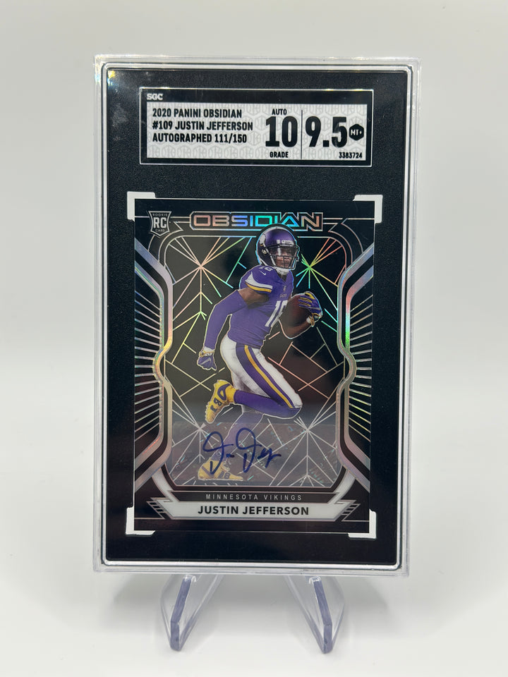 2020 Obsidian Justin Jefferson Auto /150 SGC 9.5 Auto 10
