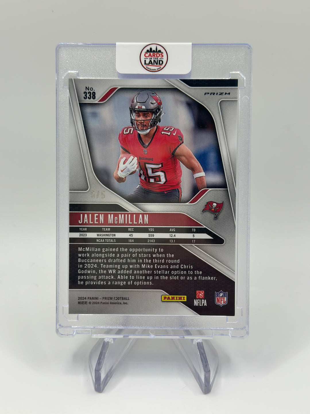 2024 Prizm Jalen McMillan Gold Vinyl /5