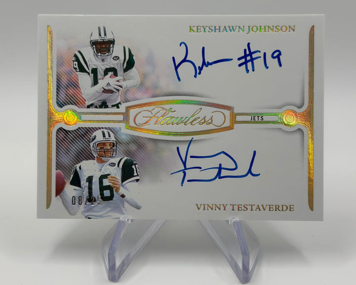 2024 Flawless Keyshawn Johnson Vinny Testaverde Auto /25