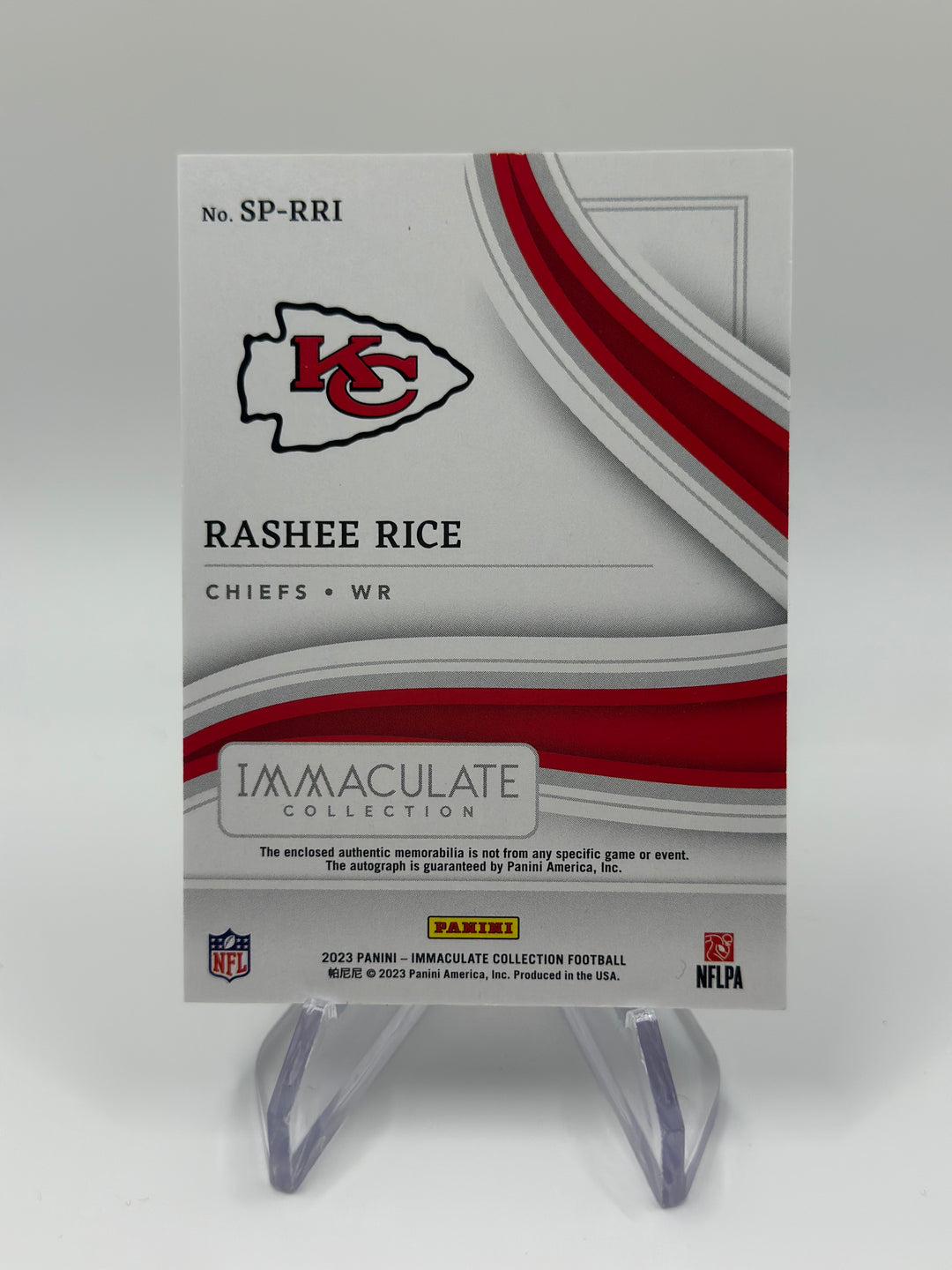 2023 Immaculate Rashee Rice RPA Auto /25 #SP-RRI